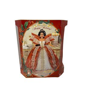 Mattel Happy Holidays Barbie 1997 10th Anniversary Edition Red White 17832